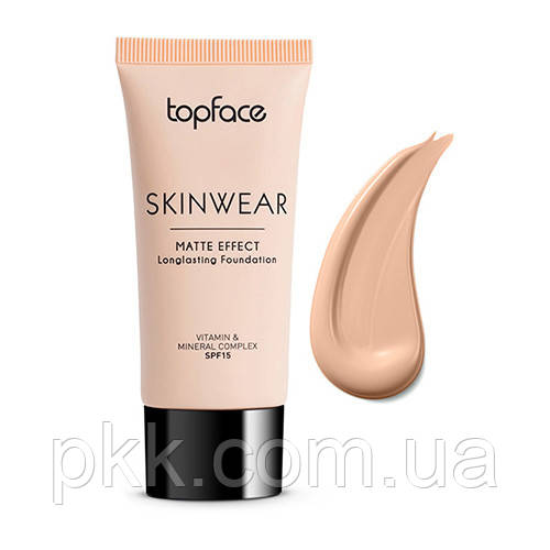 Тональний крем матуючий TopFace SkinWear SPF15 PT468 № 01