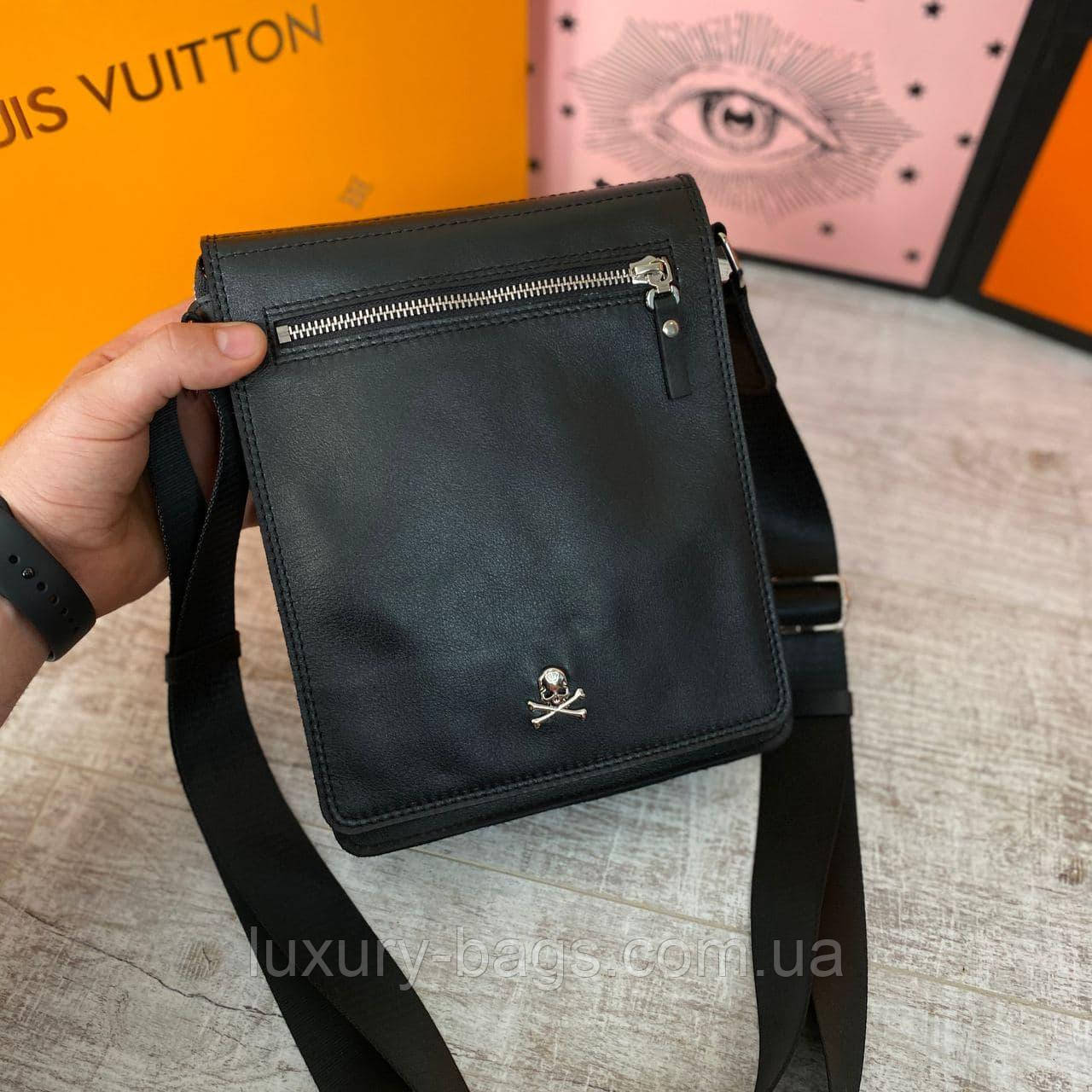 Шкіряна сумка Philipp Plein ручна робота