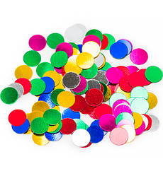 Конфетті, метафан "Disc", Польща, вага - 50 г, розмір - 15 мм, колір - асорті