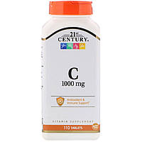 21st Century, витамин С-1000 (110 таб.), vitamin C-1000, вітамін С