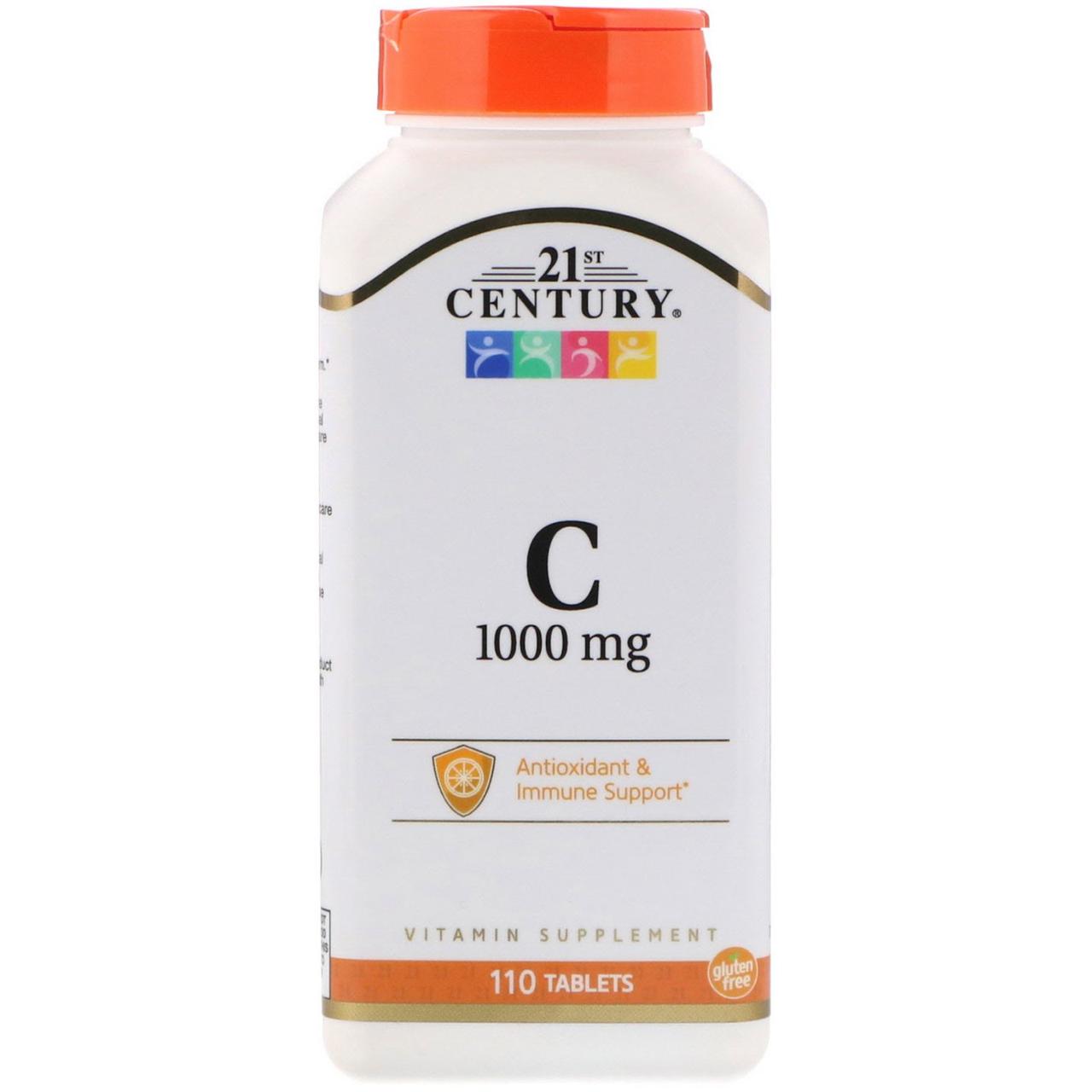 21st Century, витамин С-1000 (110 таб.), vitamin C-1000, вітамін С - фото 1 - id-p1292886595