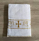 Рушник хрестильний Крижма дитяча Крижма для хрестин дитяча біла з вишивкою, рушник, фото 5