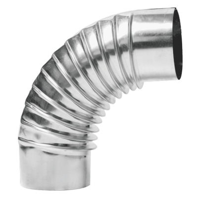 Відвід вентил. нерж. 90 г. 110мм, фото 1