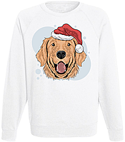Свитшот новогодний "Christmas Dog Claus Animal" (белый)