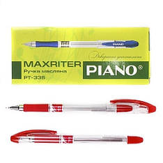 Ручка олійна Piano Maxriter PT-335 4 км. червона 0,5mm. 10 уп 140бл 1700ящ