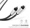 Кабель аудіо Ugreen Toslink оптичний 7mm нейлонова оплетка 1М Black (AV108), фото 4
