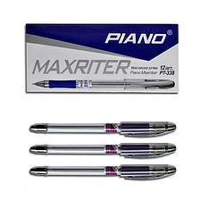 Ручка олійна Piano Maxriter PT-338 4 км фіолетова 0,5mm. 12 уп 140бл 1700ящ