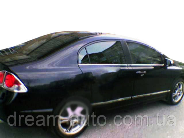 Honda Civic Sedan VIII 2006-2011 гг. Нижня окантовка скел (6 шт., неірж)