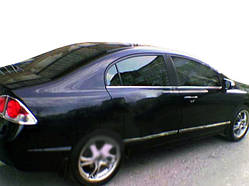 Honda Civic Sedan VIII 2006-2011 гг. Нижня окантовка скел (6 шт., неірж)