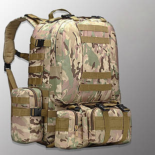 🔥 Тактичний рюкзак з підсумкими "Mountain - 50 pack" (multicam) на 50 літрів, армійський, військовий, edc