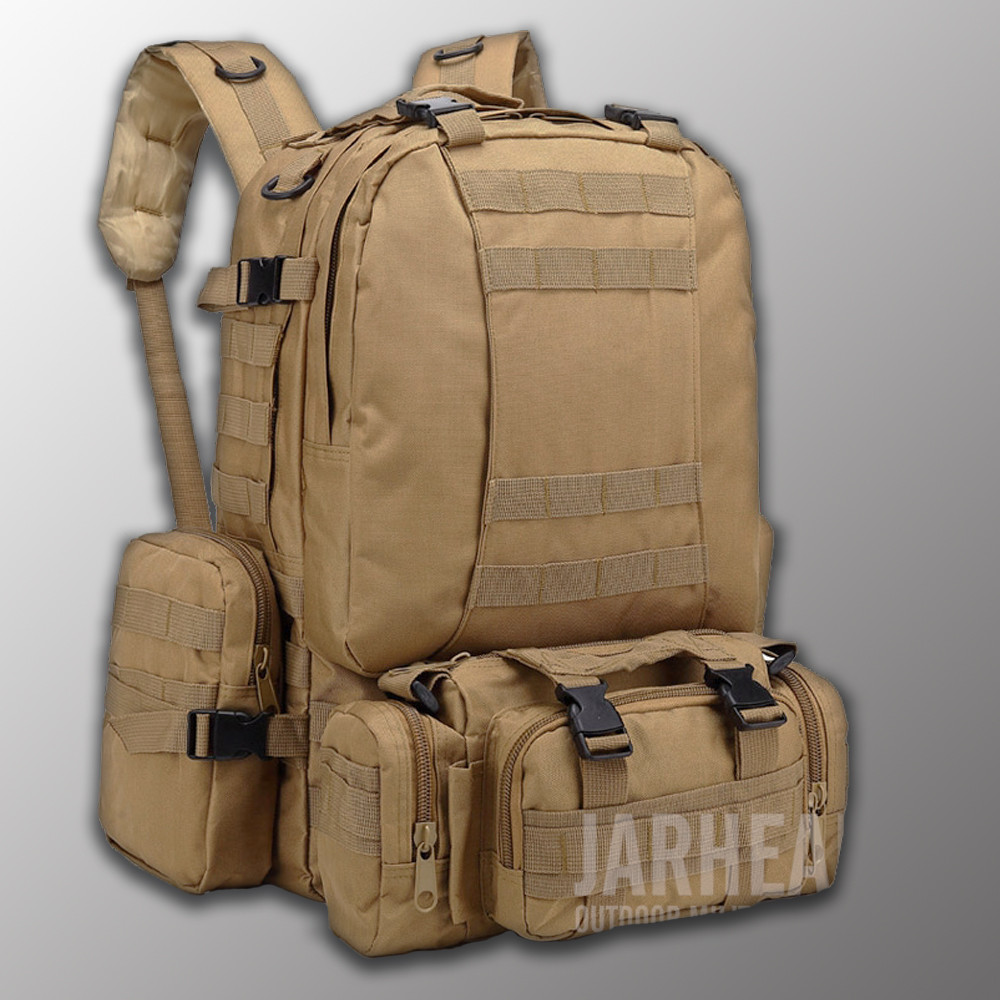 🔥 Тактичний рюкзак з підсумкими "Mountain - 50 pack" (койот) на 50 літрів військовий армійський, фото 1