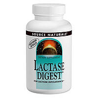 Лактаза, Lactase Digest, Source Naturals, 180 гелевых капсул