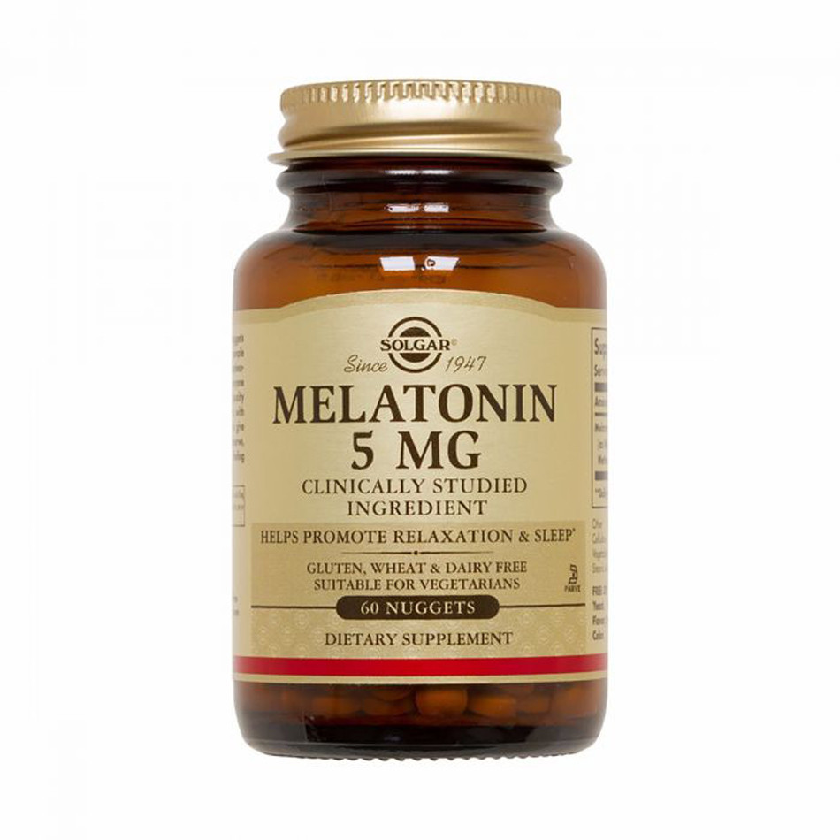 Мелатонін, Melatonin, Solgar, 5 мг, 60 жувальних таблеток