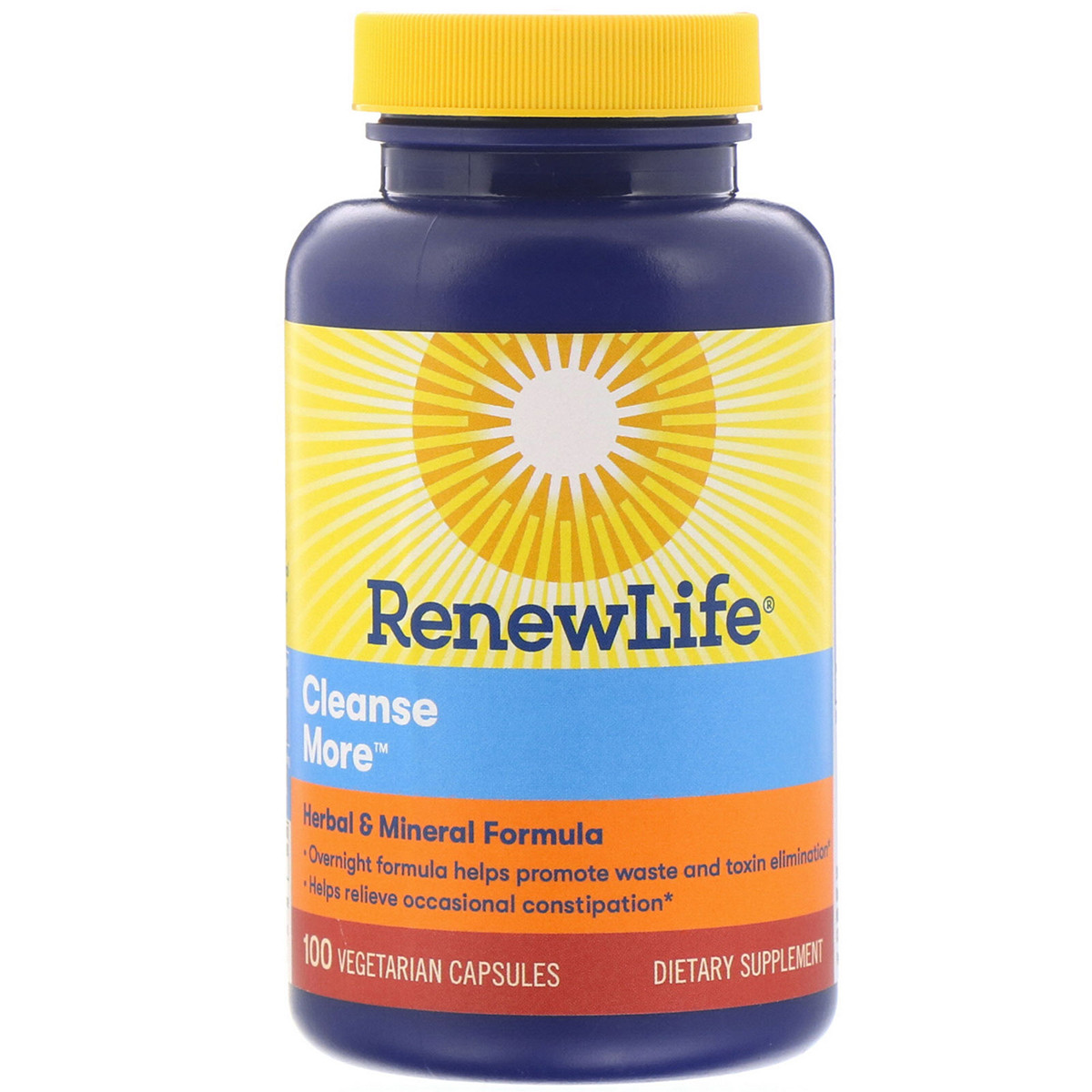 Комплекс Детоксикація (Засіб від Запору), Cleanse More, Renew Life, 100 гельових капсул