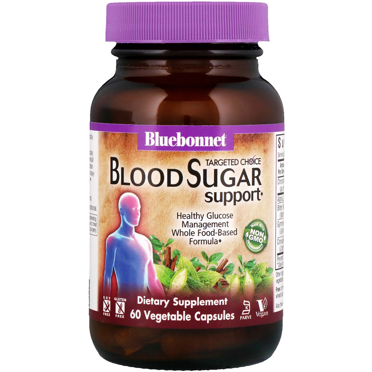 Контроль Цукру в Крові, Targeted Choice, Bluebonnet Nutrition, 60 капсул вегетаріанських