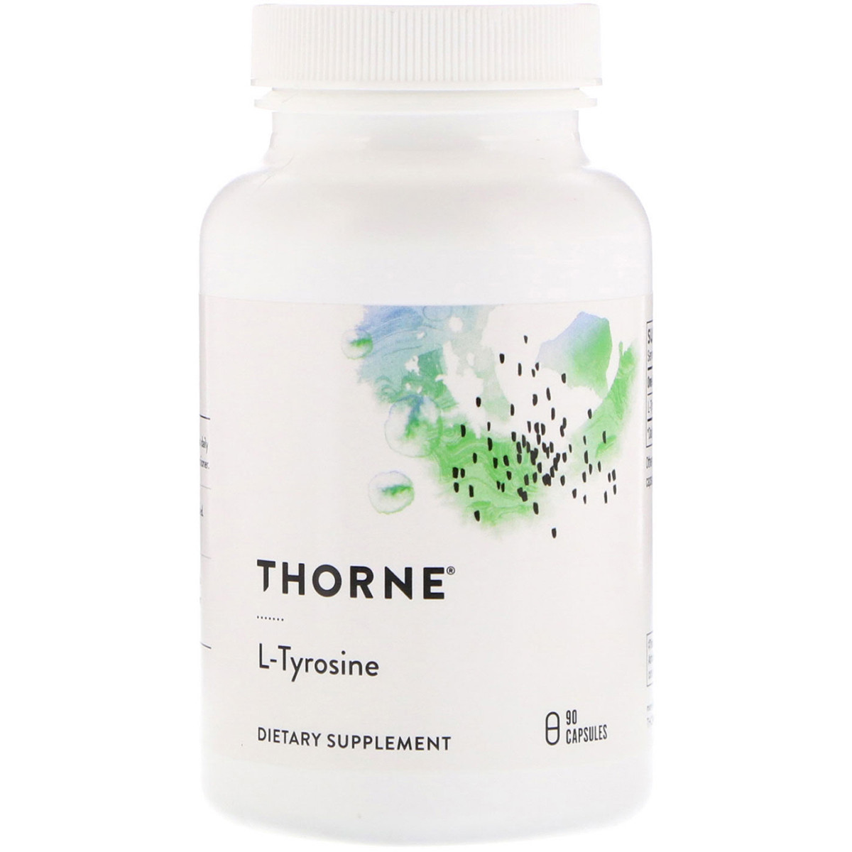 L-тирозин 500мг, Thorne Research, L-Амінокислоти, 90 капсул