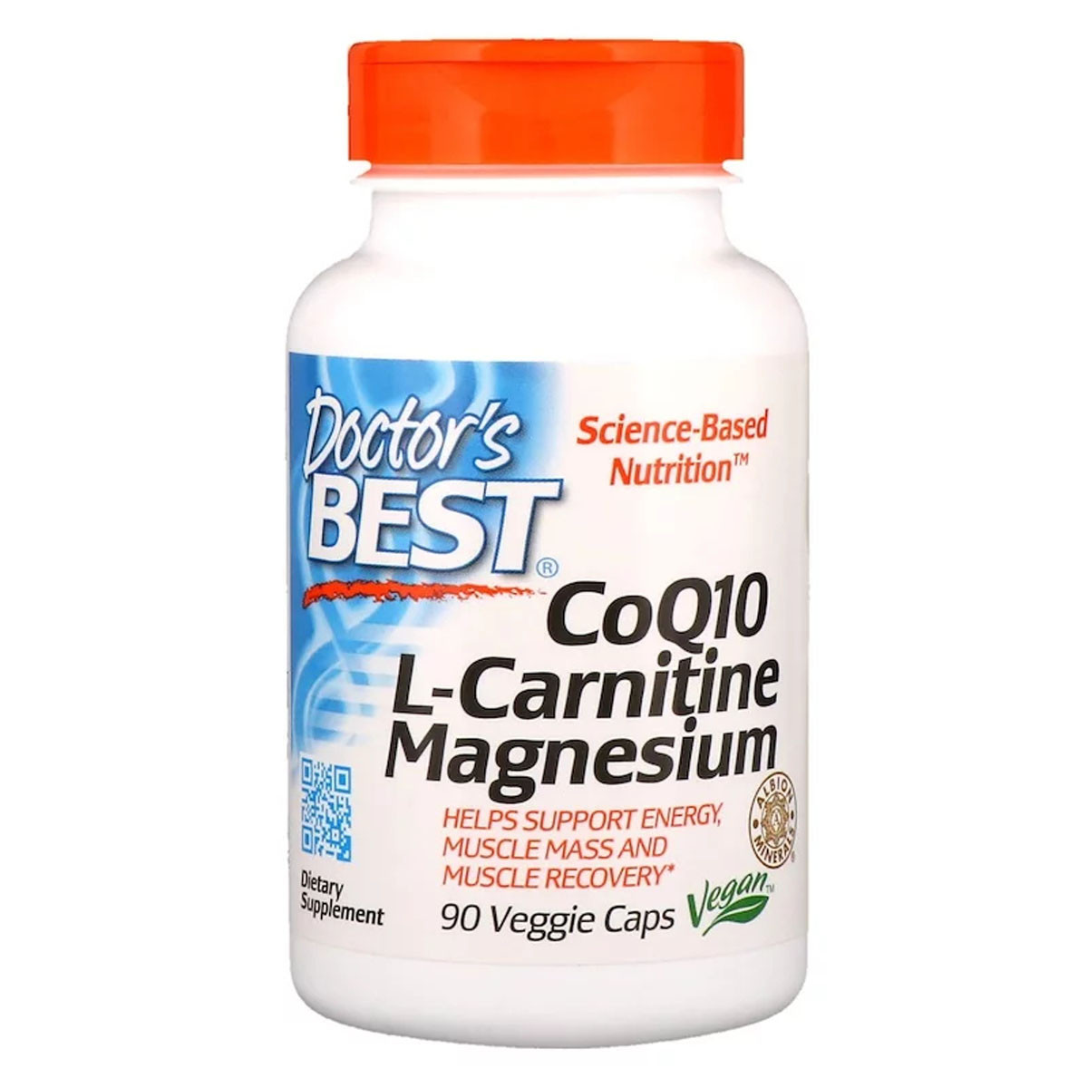 Коензим Q10, L-Карнітин та Магній, CoQ10 L-Carnitine Magnesium, Doctor's s Best, 90 капсул