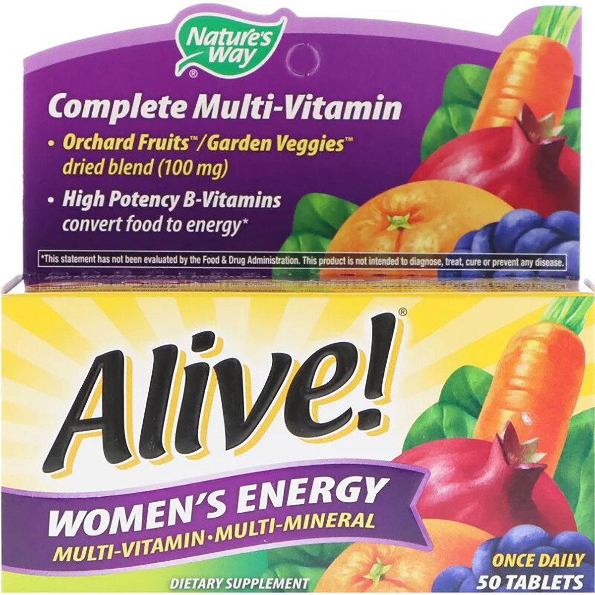 Вітаміни для Жінок, Alive! Women's Energy, Natures Way, 50 таблеток