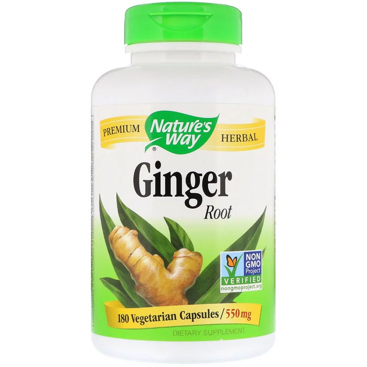Корінь Імбиру, Ginger Root, nature's Way, 550 мг, 180 капсул