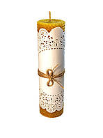 Свічка з кольорової вощини катана 17.5 см на 4,8 см ручної роботи, час горіння - 5 годин.