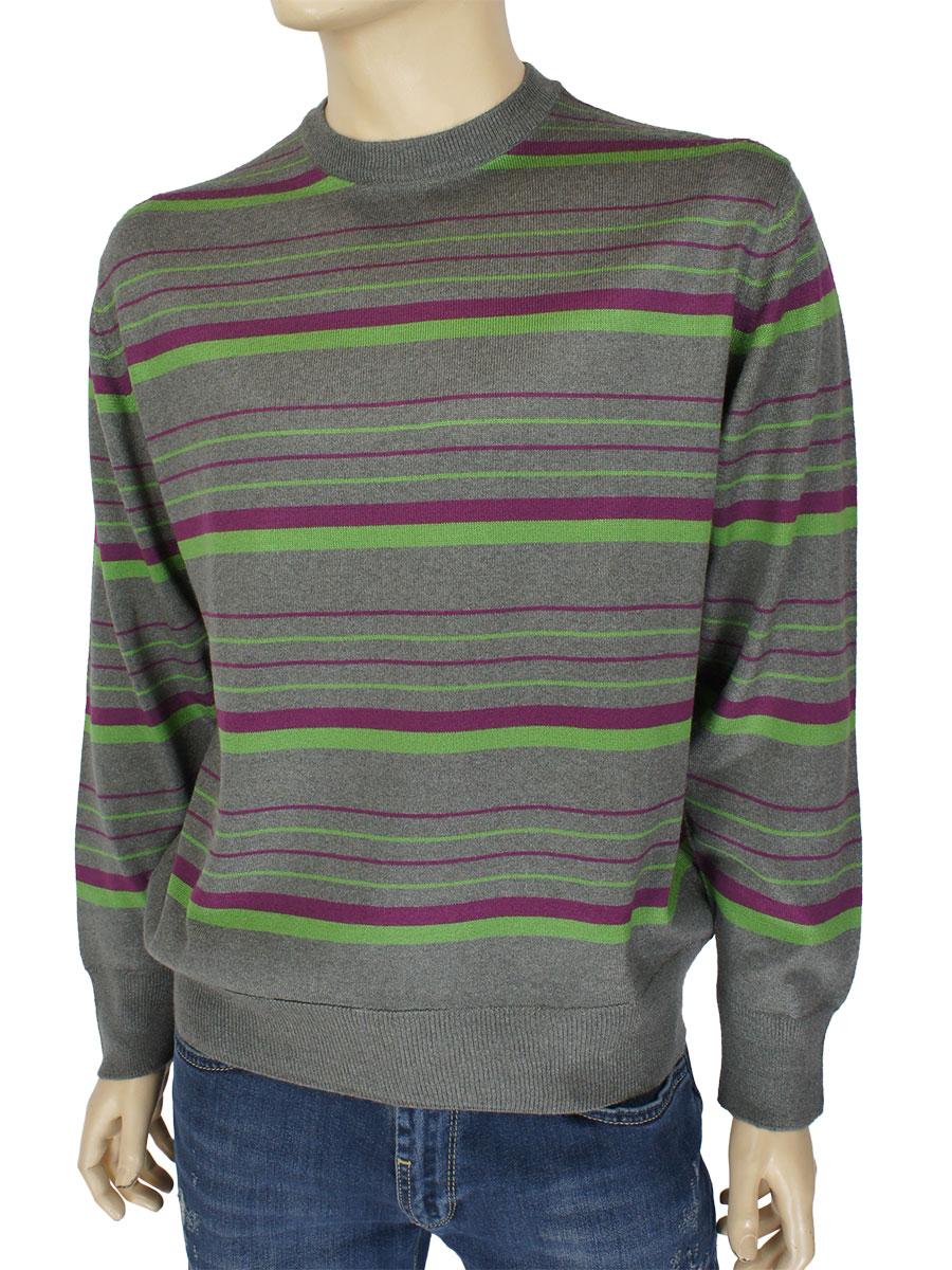 Чоловічий светр в смужку Wool 0280 HK1 Туреччина