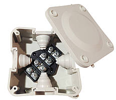 Коробка розподільча Р3 з клемою 4*10мм 120х120х65мм IP44