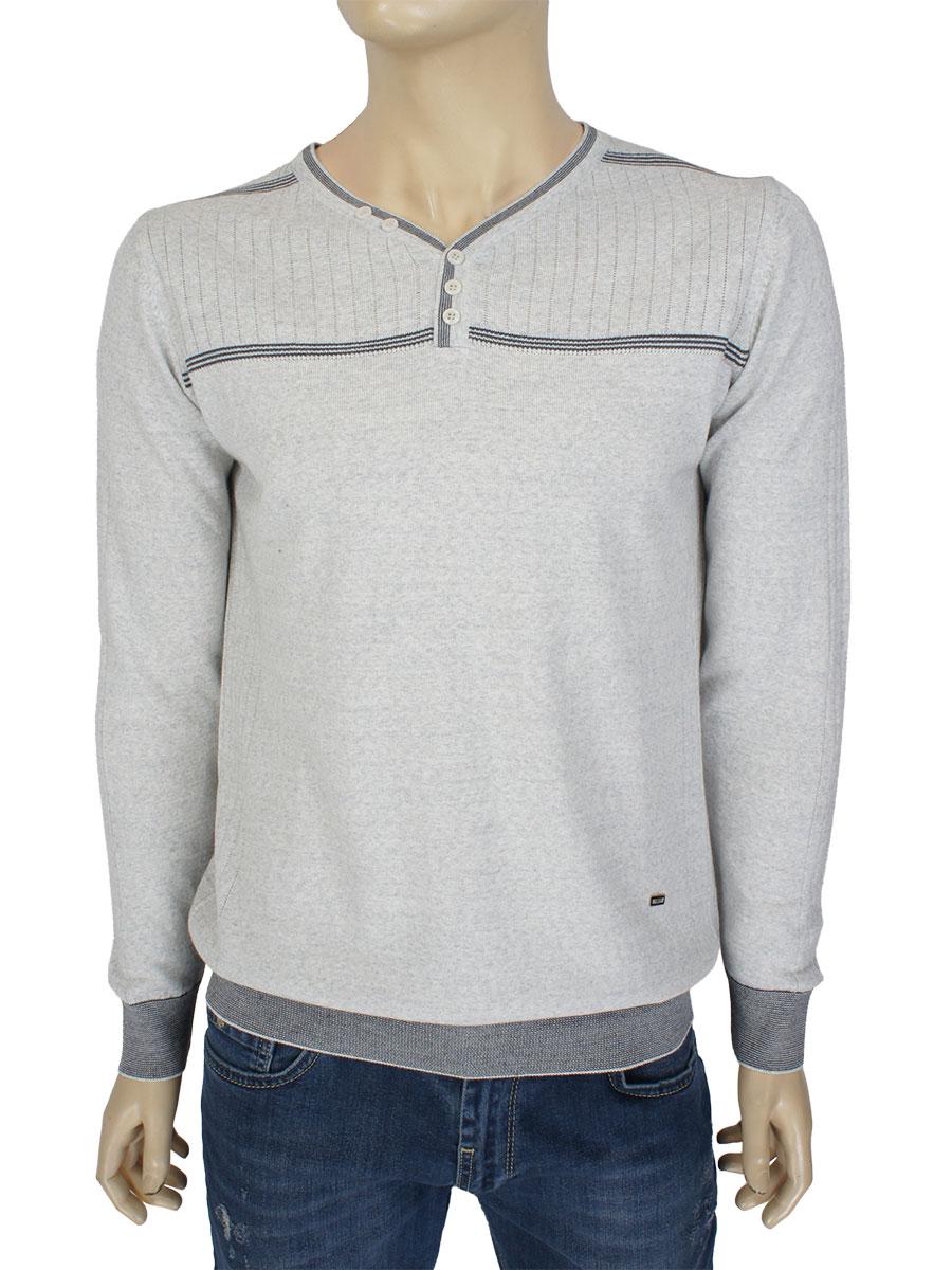 Світлий чоловічий демісезонний светр Yamak 0370 НVГ3 Туреччина, фото 1