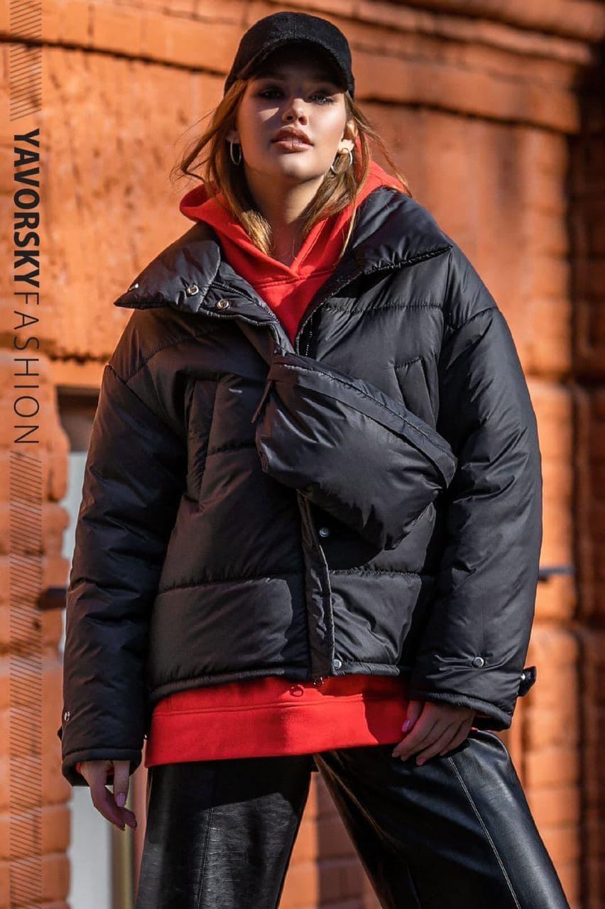 Куртка Yavorsky Ніколь жіноча вільного крою на блискавці та кнопках із сумкою в комплекті Gy1452