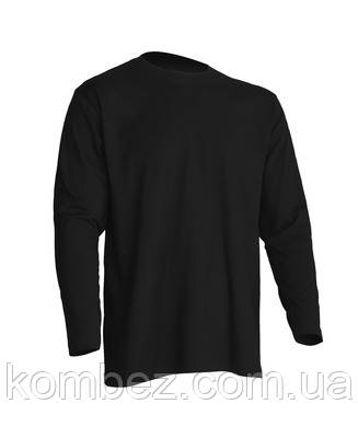 Футболка чорна JHK, 100% бавовна, довгий рукав