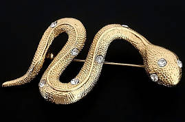 Брошка. Позолота. Камені: білий циркон. Діаметр: 5,5 см.