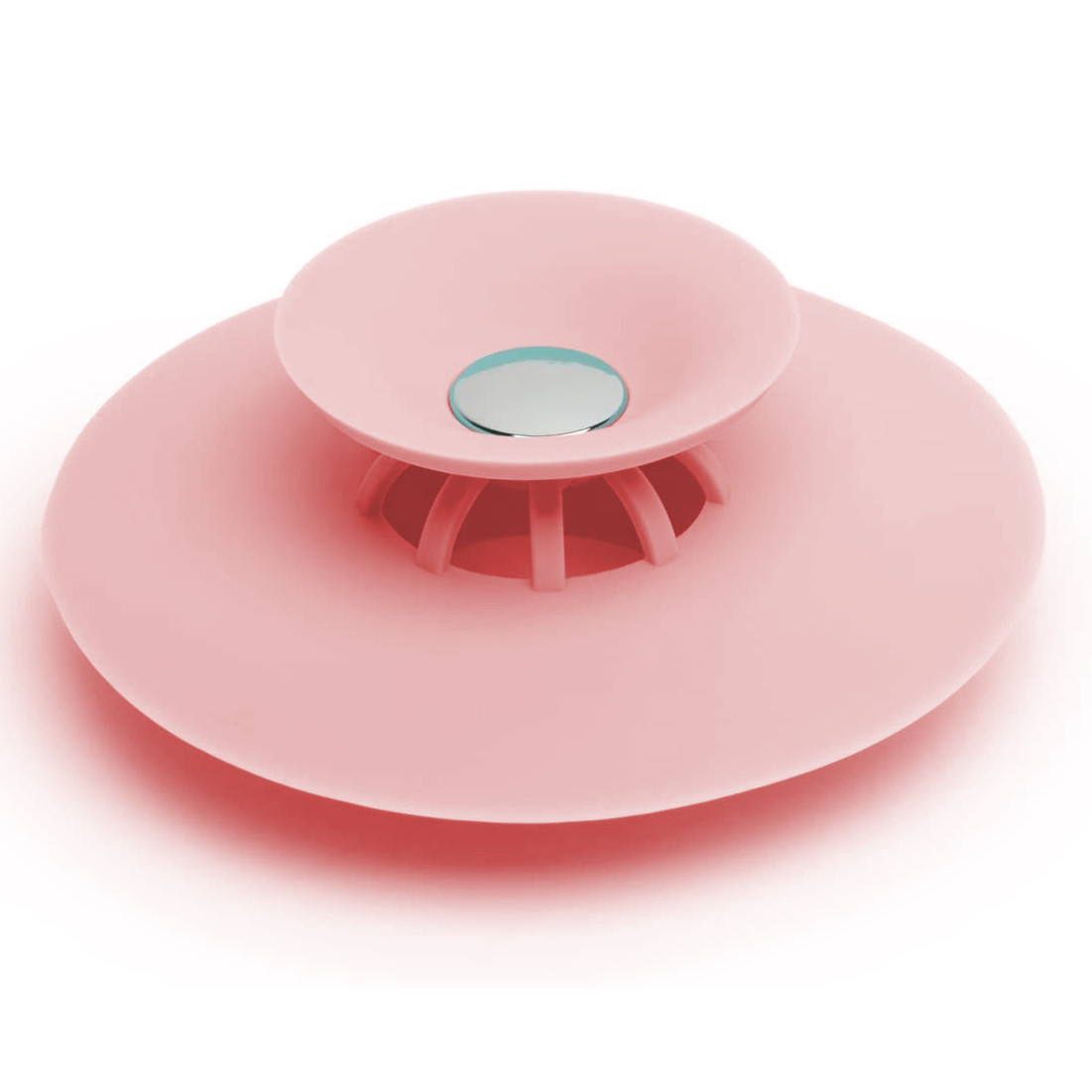 Сеточка в раковину "Flex Drain Stop" розовая, силиконовая пробка для кухонной мойки (раковины), клик клок (NS) - фото 1 - id-p1293144040