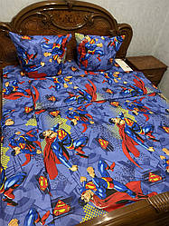 Детское полуторное постельное белье Супермен