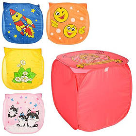 Кошик для іграшок 46*46*42 см, з ручками, кришка, 5 видів, M2975