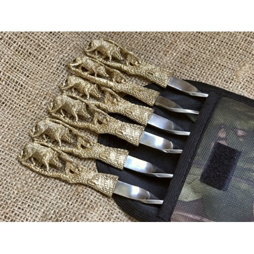 Шампури "Дитий кабан", 6 шт., у чохлі