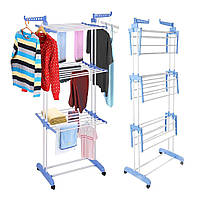 Складная сушилка для белья до 40 кг (172х73х64см) Garment Rack With Wheels / Многоярусная вешалка для одежды