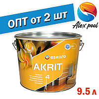 Eskaro Akrit 4 Біла 9,5 л Фарба для стель і стін в приміщеннях з нормальними експлуатаційними вимогами