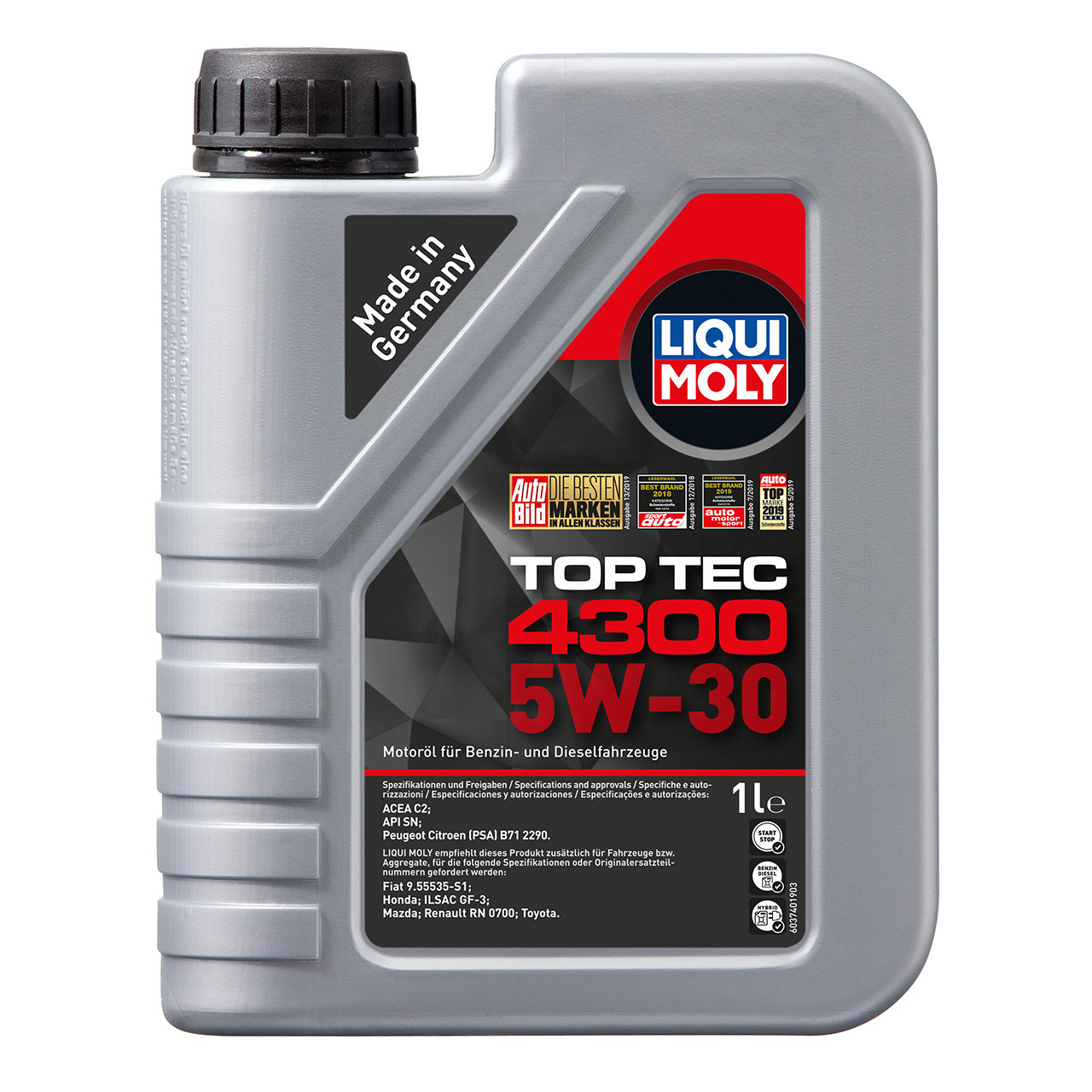 Liqui Moly Top Tec 4300 5W-30 1л (8030/2323) Синтетична моторна олива