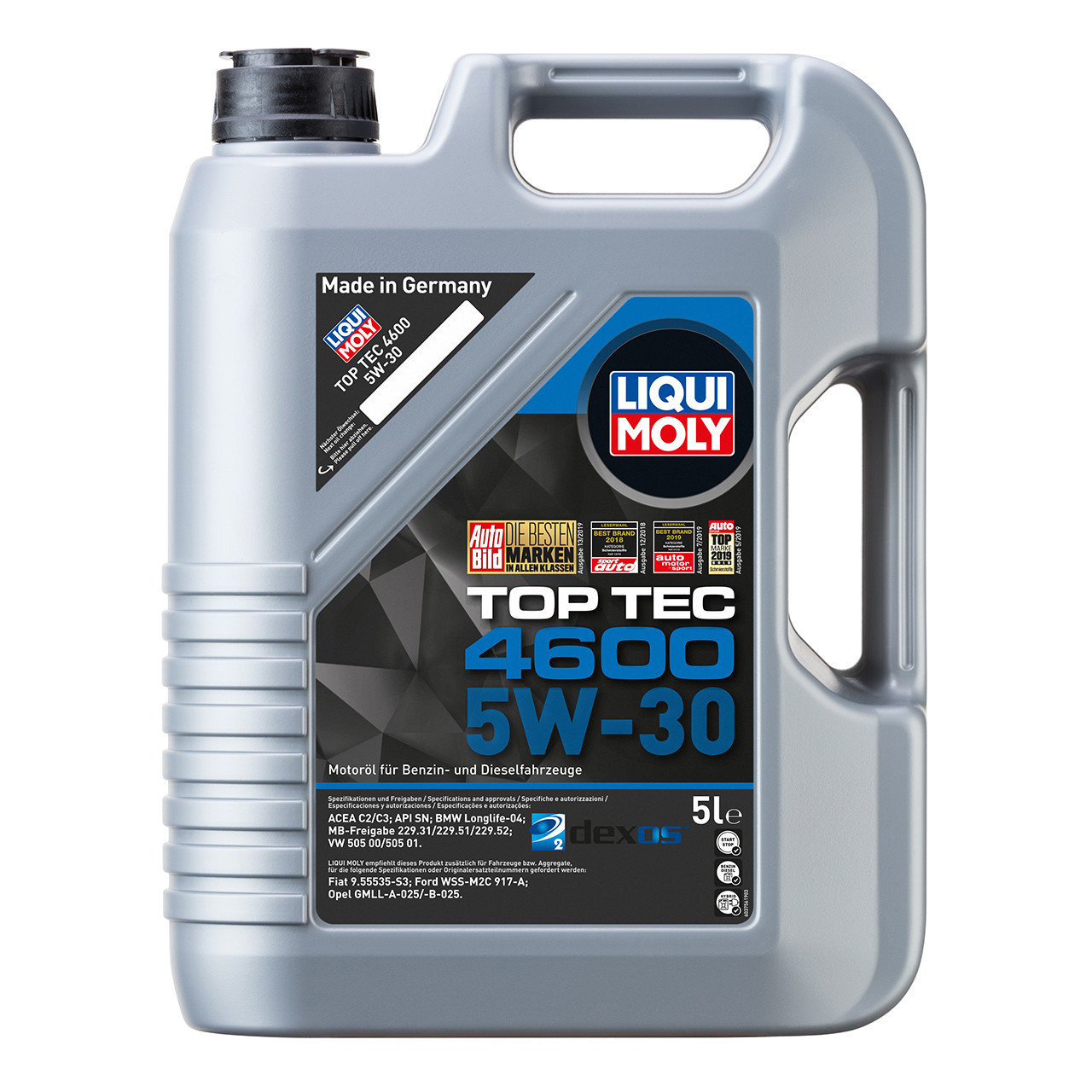 Liqui Moly Top Tec 4600 5W-30 5л (8033/2316) Синтетична малозольна моторна олива MB 229.52 DPF CNG/LPG