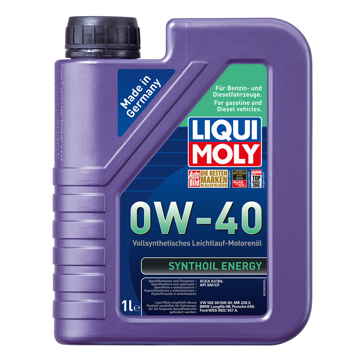 Liqui Moly Synthoil Energy 0W-40 1л (1922/9514) Синтетична моторна олива