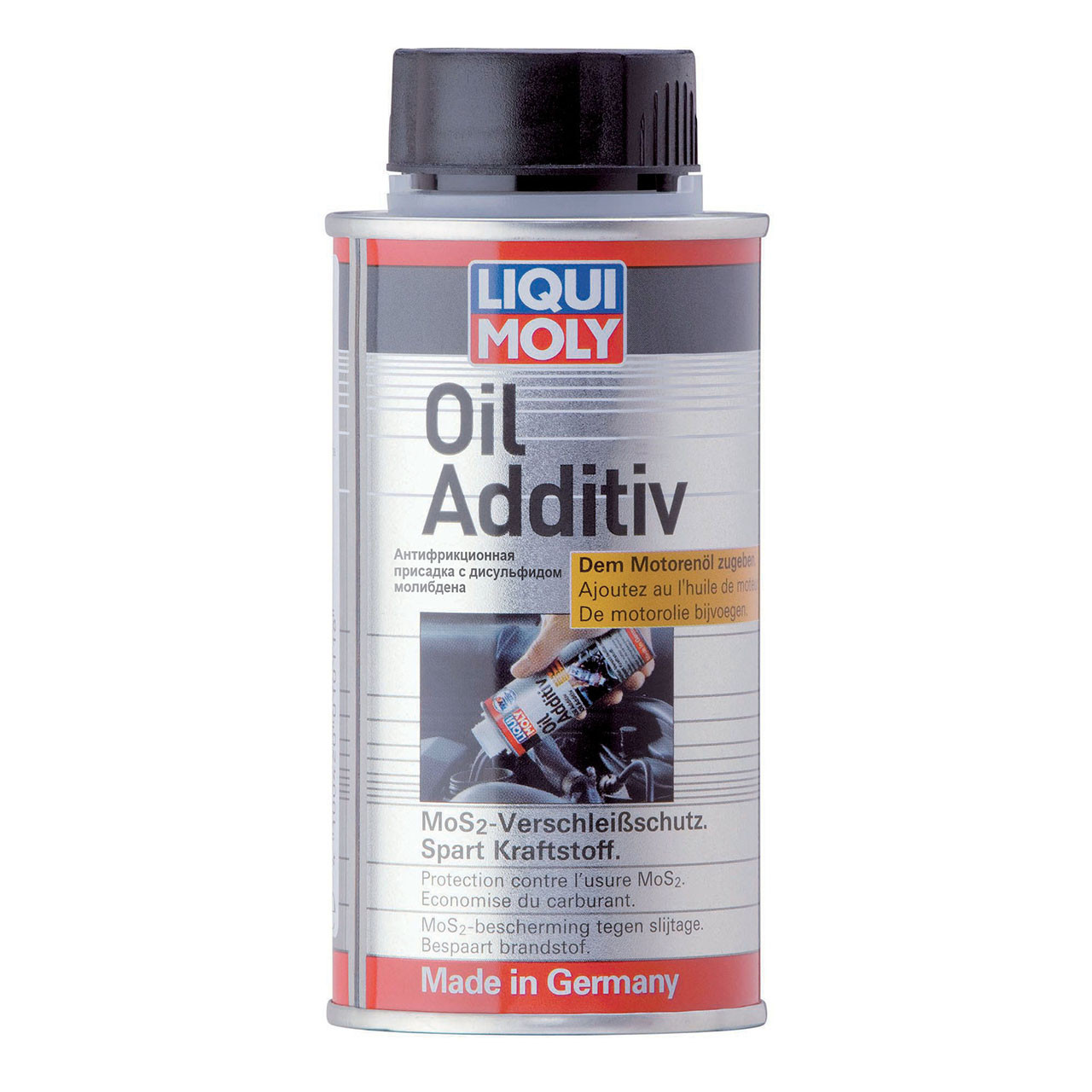 Антифрикційна присадка для моторної оливи з дисульфідом молібдену Liqui Moly Oil Additiv (3901/8352) 125мл