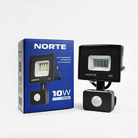 Прожектор світлодіодний NORTE Spotlight Power 1-NSP-1221 10W 6500K з датчиком руху