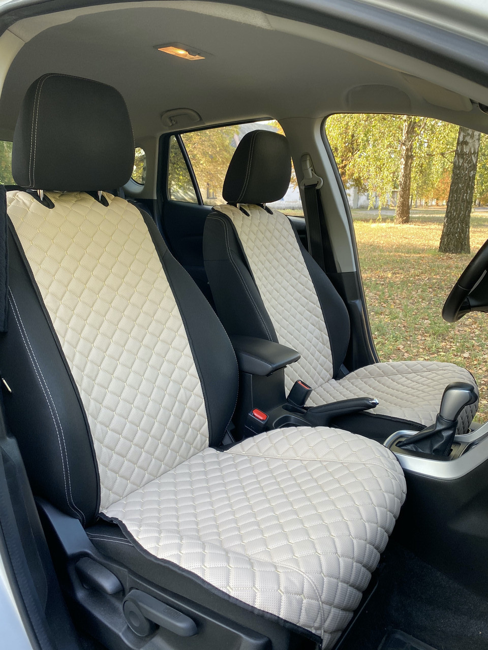 Накидки из эко-кожи (комплект) на сиденья Toyota LC Prado 120 2002-2009