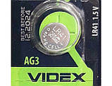 Батарейка Videx AG3 LR41 LR736 Алкалінова лужна Блістер 10 шт, фото 5