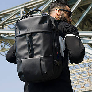 Рюкзак міський Tangcool з унікальною трансформацією в дорожня сумка чорна Код 15-0037