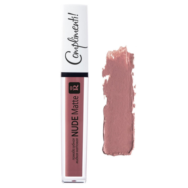 Рідка помада для губ матова Relouis Nude Matte Complimenti No 13 4,5 г, фото 1