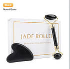 Набір гуаші Jade Roller з чорного Обсидіану, фото 2