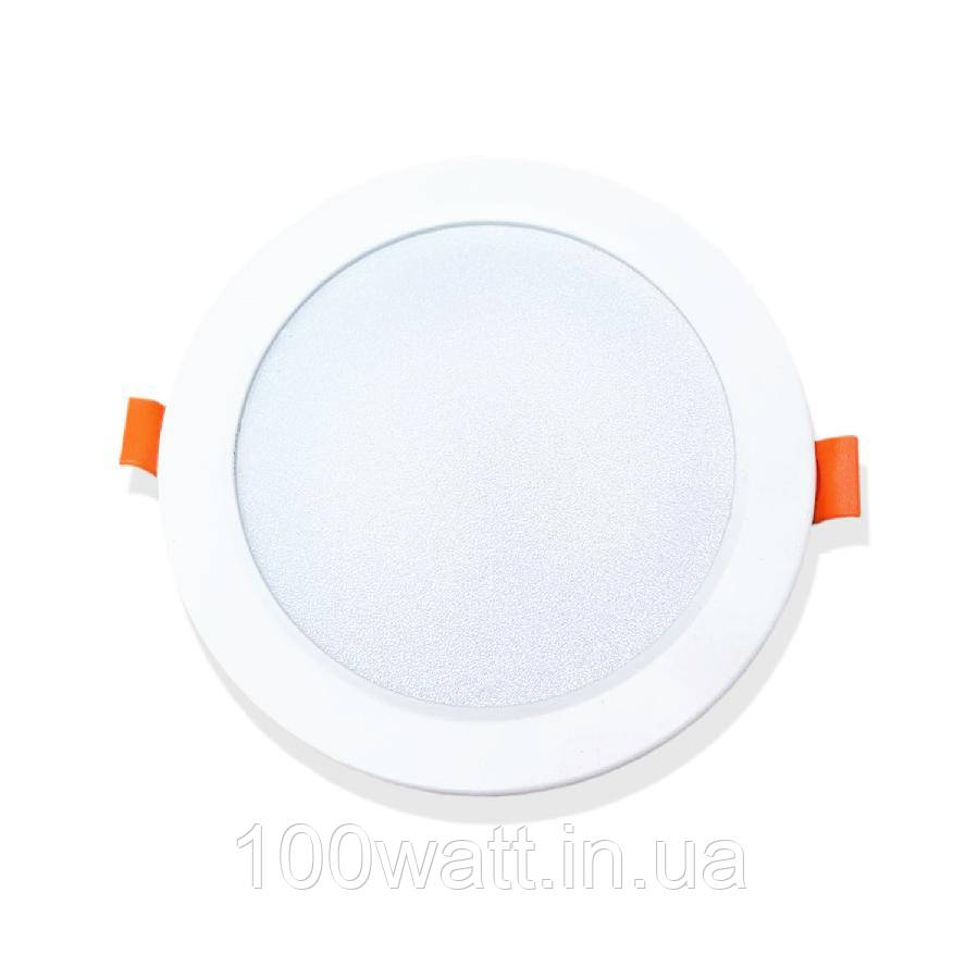 Світильник точковий врізний EVROLIGHT 9Вт коло PLAIN-9R 4200К
