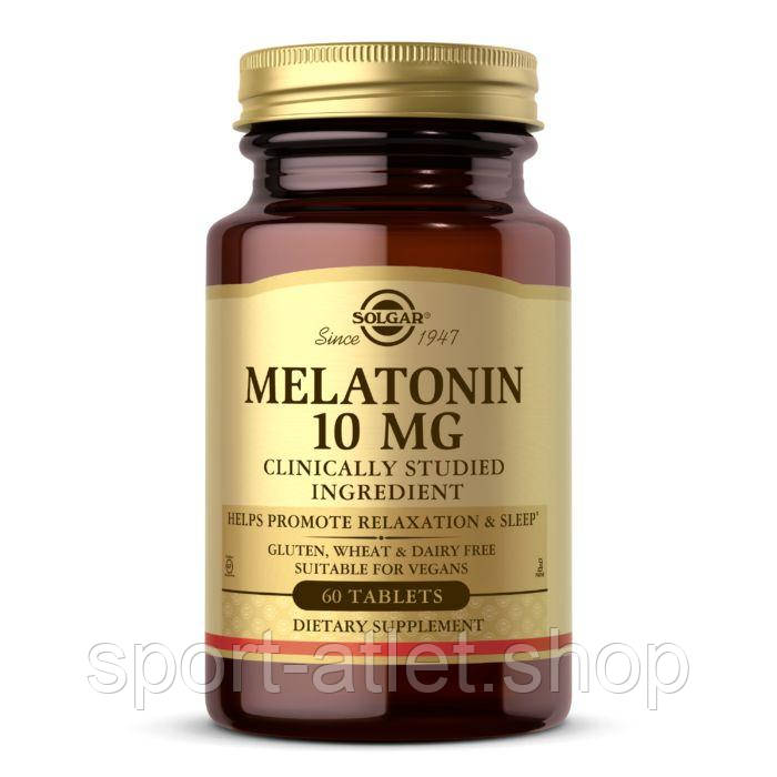 Натуральна добавка Solgar Melatonin 10 mg, 60 таблеток