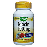 Витамин В3, Никотиновая кислота, Nature's Way, 100 мг, 100 капсул