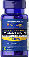 Мелатонин, Melatonin, Puritan's Pride, 10 мг, 60 капсул